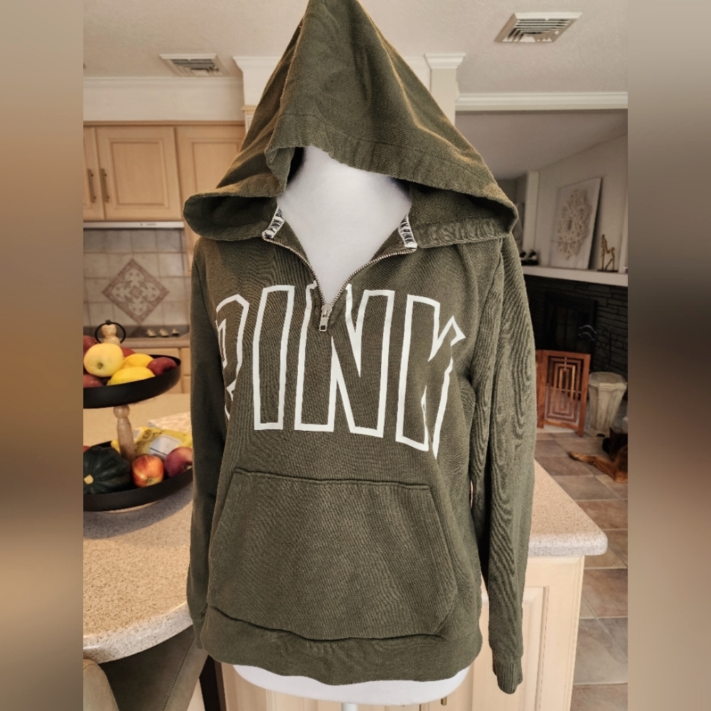 Victoria's Secret PINK Hooded Pullover Sweatshirt Size Medium